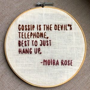 • Hand Embroidery: Schitt’s Creek - Moira Rose •